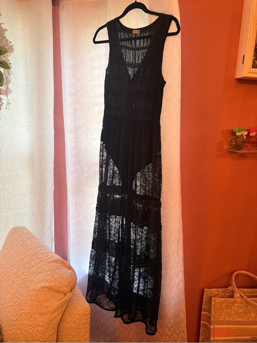 Intimately by Free People Sweet Saloon sleeveless maxi bodysuit in black